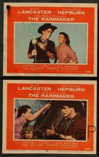 8z404 RAINMAKER 8 LCs '56 great images of Burt Lancaster & Katharine Hepburn!