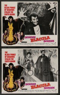 8z437 SCREAM BLACULA SCREAM 8 LCs '73 great images of black vampire William Marshall & Pam Grier!