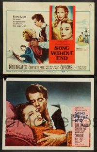 8z464 SONG WITHOUT END 8 LCs '60 Dirk Bogarde as Franz Liszt, sexy Genevieve Page, Capucine