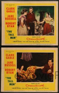 8z752 TALL MEN 5 LCs '55 Clark Gable, sexy Jane Russell, Raoul Walsh western!