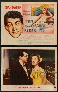 8z495 TEN THOUSAND BEDROOMS 8 LCs '57 w/ tc art of Dean Martin & sexy Anna Maria Alberghetti in bed