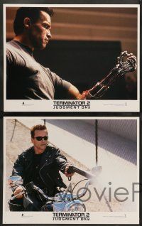 8z498 TERMINATOR 2 8 LCs '91 Arnold Schwarzenegger, Linda Hamilton, Furlong, James Cameron!