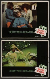 8z505 THEATRE OF BLOOD 8 LCs '73 great images of puppet master Vincent Price, English horror!