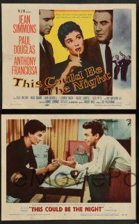 8z509 THIS COULD BE THE NIGHT 8 LCs '57 sexy Jean Simmons, Paul Douglas & Anthony Franciosa!