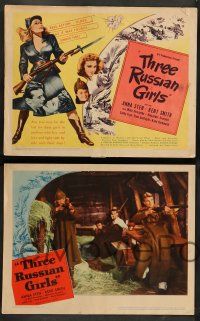 8z512 THREE RUSSIAN GIRLS 8 LCs '43 any kiss may be the last for Anna Sten & these girls in uniform