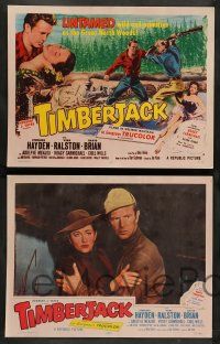 8z521 TIMBERJACK 8 LCs '55 images of Sterling Hayden, Vera Ralston, untamed, wild & primitive!