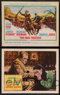 8z541 TWO RODE TOGETHER 8 LCs '61 James Stewart & Richard Widmark, directed by John Ford!