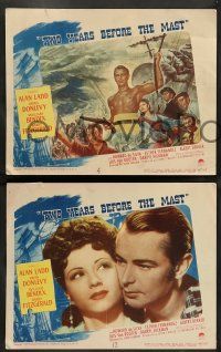 8z873 TWO YEARS BEFORE THE MAST 3 LCs '45 cool images of Alan Ladd, Brian Donlevy, William Bendix!