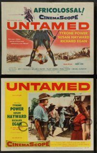 8z545 UNTAMED 8 LCs '55 Tyrone Power & Susan Hayward in Africa with native tribe!