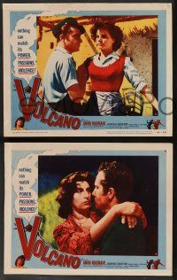 8z875 VOLCANO 3 LCs 1953 great images of lava-hot lovers Anna Magnani & Rossano Brazzi!