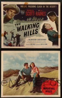 8z555 WALKING HILLS 8 LCs '49 Randolph Scott, Ella Raines, directed by John Sturges!