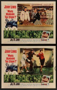 8z757 WHO'S MINDING THE STORE 5 LCs '63 wacky images of Jerry Lewis + sexy Jill St. John!