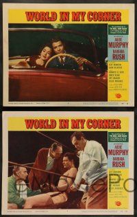 8z697 WORLD IN MY CORNER 6 LCs '56 great images of champion boxer Audie Murphy!