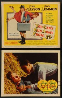 8z582 YOU CAN'T RUN AWAY FROM IT 8 LCs '56 Jack Lemmon & Allyson in remake of It Happened One Night