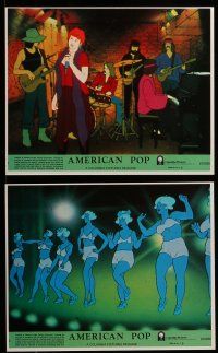 9a028 AMERICAN POP 8 8x10 mini LCs '81 Ralph Bakshi rock & roll cartoon, cool images!