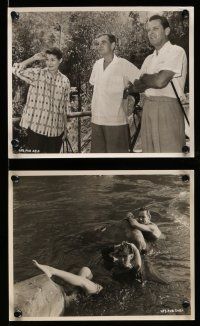 9a651 BRIDGE ON THE RIVER KWAI 6 candid 8x10 stills '58 David Lean, William Holden, cool set images