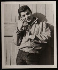 9a774 FRANKIE AVALON 5 8x10 stills '60s cool images posing in jacket and jeans!