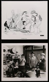 9a324 FRONT PAGE 14 8x10 stills '75 Jack Lemmon & Walter Matthau, Hirschfeld art, Billy Wilder!