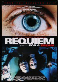 9b004 REQUIEM FOR A DREAM Aust 1sh '00 drug addicts Jared Leto & Jennifer Connelly, cool eye image!
