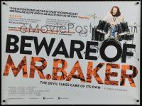 9b309 BEWARE OF MR. BAKER gray style British quad '13 drummer Ginger Baker's career, Clapton!