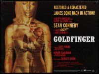 9b337 GOLDFINGER British quad R07 Sean Connery as James Bond 007, Honor Blackman & Shirley Eaton!