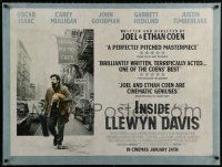 9b345 INSIDE LLEWYN DAVIS advance DS British quad '13 Coen brothers, Oscar Isaac in the title role!