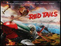 9b369 RED TAILS DS British quad '12 Cuba Gooding Jr & Terence Howard as WWII fighter pilots!
