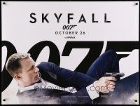 9b375 SKYFALL IMAX teaser DS British quad '12 Daniel Craig as James Bond on back shooting gun!