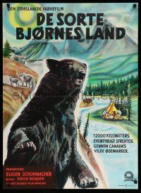 9b665 KANADA - IM LAND DER SCHWARZEN BAREN Danish '61 land of the black bear, cool artwork!