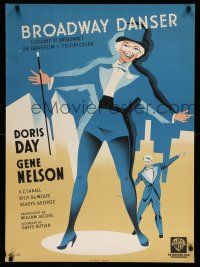 9b674 LULLABY OF BROADWAY Danish '52 different art of Doris Day & Gene Nelson!