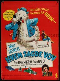 9b698 SHAGGY DOG Danish '59 Disney, Fred MacMurray in a new kind of horror movie, horribly funny!