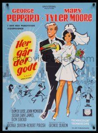 9b723 WHAT'S SO BAD ABOUT FEELING GOOD Danish '68 art of Peppard & Mary Tyler Moore by Lundvald!