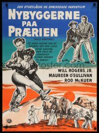 9b725 WILD HERITAGE Danish '60 Will Rogers Jr. & Maureen O'Sullivan in a bold and reckless land!