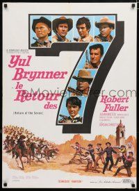 9b268 RETURN OF THE SEVEN French 23x32 '67 Yul Brynner reprises his role as master gunfighter!