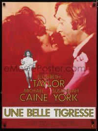9b277 X Y & ZEE French 23x31 '71 Elizabeth Taylor, Michael Caine, Susannah York, Zee & Co.