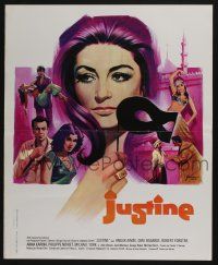 9b287 JUSTINE French 18x22 '69 Grinsson art of super sexy Anouk Aimee!
