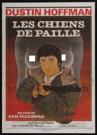 9b294 STRAW DOGS French 16x22 R80s Peckinpah, different art of Hoffman & naked girl by Philippe!