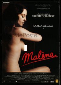 9b197 MALENA Italian 1sh '00 Guiseppe Tornatore, close up of beautiful naked Monica Bellucci!