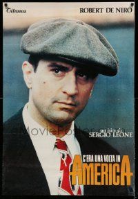 9b200 ONCE UPON A TIME IN AMERICA Italian 1sh '84 Leone, different huge close up of Robert De Niro