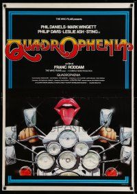 9b205 QUADROPHENIA Italian 1sh '80 completely different art of mouth on motorcycle by Casaro!