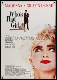 9b212 WHO'S THAT GIRL Italian 1sh '87 great portrait of young rebellious Madonna, Griffin Dunne