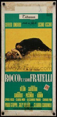 9b226 ROCCO & HIS BROTHERS white title style Italian locandina '61 Rocco e I Suoi Fratelli!