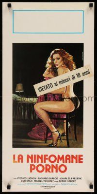 9b229 A'BOUT DE SEXE Italian locandina '74 full-length nude art of sexy woman!