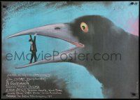 9b518 AFTER HOURS Polish 26x37 '87 Martin Scorsese, art of man in bird mouth by Pagowski!