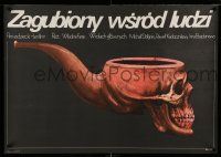 9b590 PROPAVSHIYE SREDI ZHIVYKH Polish 26x38 '82 Vladimir Fetin, Jakub Erol art of pipe skull!
