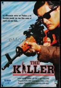 9b148 KILLER Spanish '89 John Woo directed, image of Chow Yun-Fat w/assault rifle!