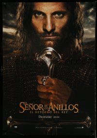 9b150 LORD OF THE RINGS: THE RETURN OF THE KING teaser DS Mexican '03 Viggo Mortensen as Aragorn!
