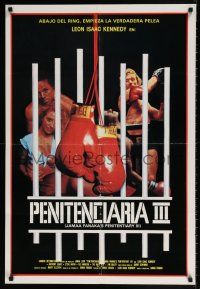 9b161 PENITENTIARY 3 Spanish '87 Jamaa Fanaka prison martial arts, Leon Isaac Kennedy!
