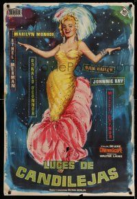 9b171 THERE'S NO BUSINESS LIKE SHOW BUSINESS Spanish '59 wonderful Jano art of Marilyn Monroe!