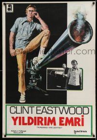 9b094 THUNDERBOLT & LIGHTFOOT Turkish '74 artwork of Clint Eastwood with HUGE gun!
